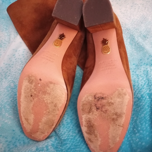 aquazzura boogie suede ankle boots size 8 - Picture 6 of 8